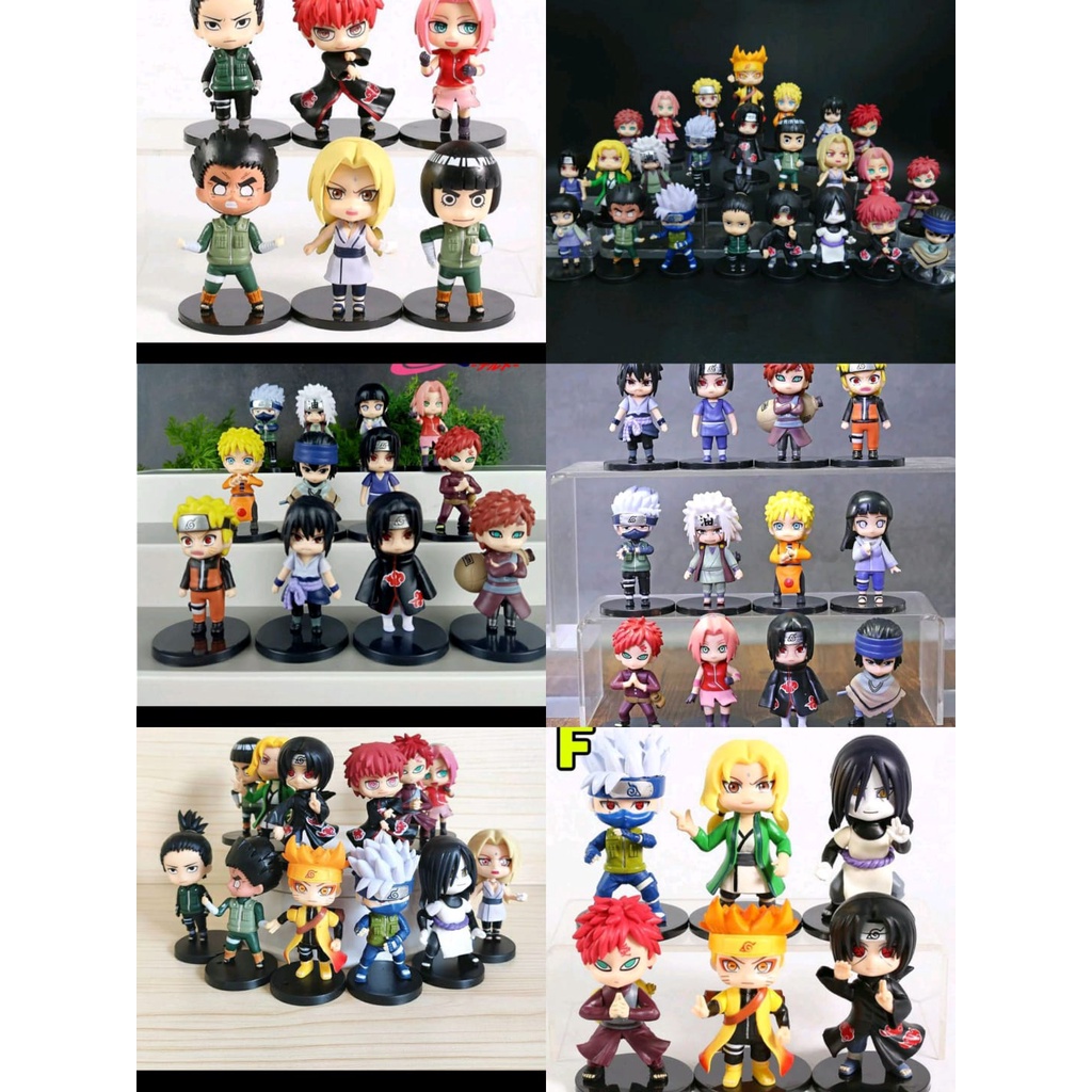 Action Figure Naruto Anime Sasuke Uchiha Sakura Kakashi Gaara Itachi Action mini figur chibi anime n