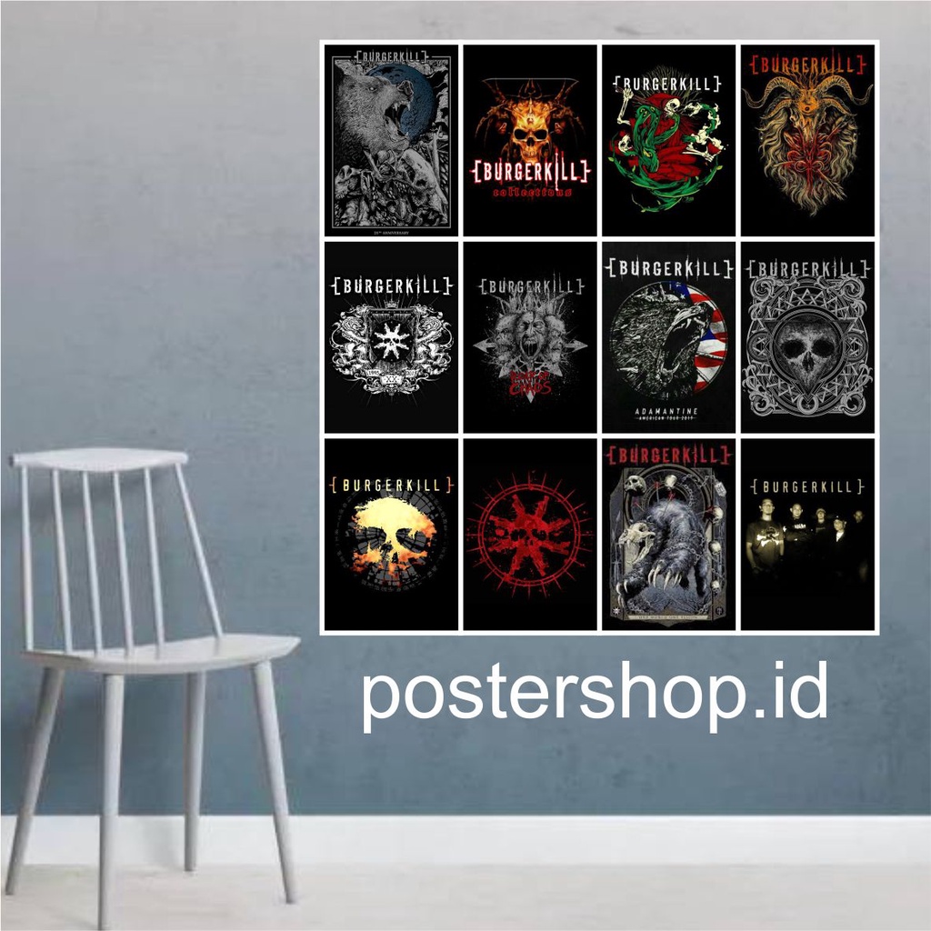 Poster Band Metal Indonesia (Burgerkill) isi 12pcs