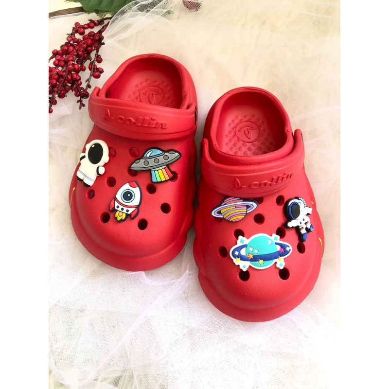 Sandal Baim anak laki laki tali belakang motif jibbitz sepatu sandal anak cowok kekinia morif astronot nyaman