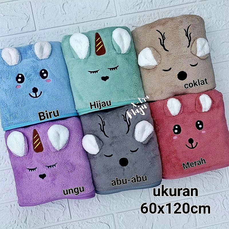 handuk mandi anak uk.60x120cm | handuk micro bulu | baby towel premium