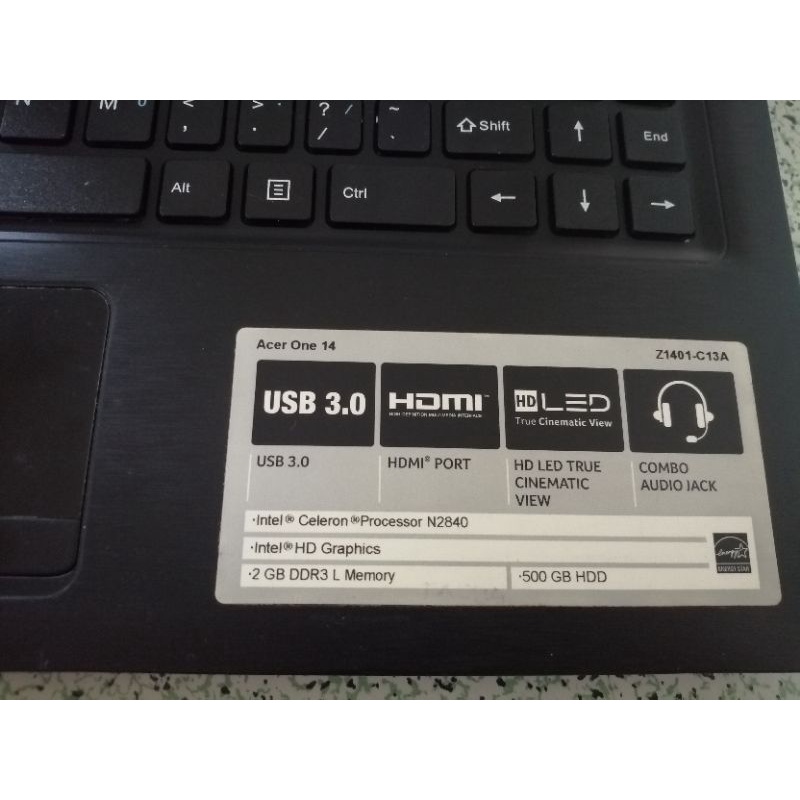 Laptop acer z1401