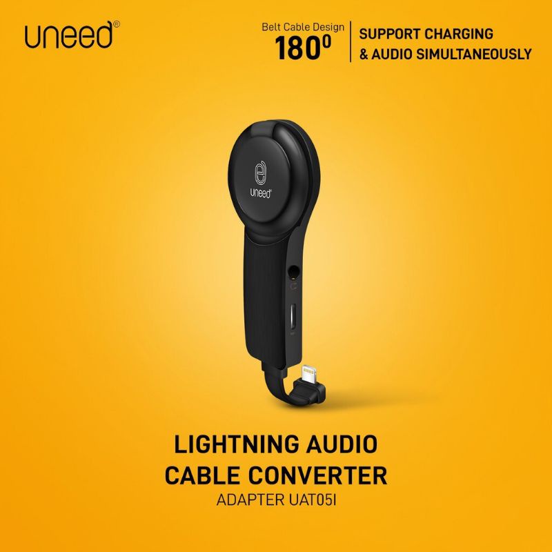 UNEED UAT05i Audio Converter Lightning to Audio Jack 3.5mm with Ring