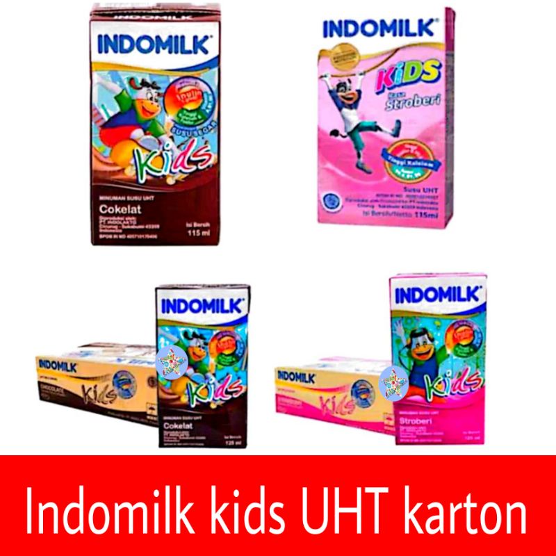 

Indomilk Kids UHT karton 115ml Choc/Straw