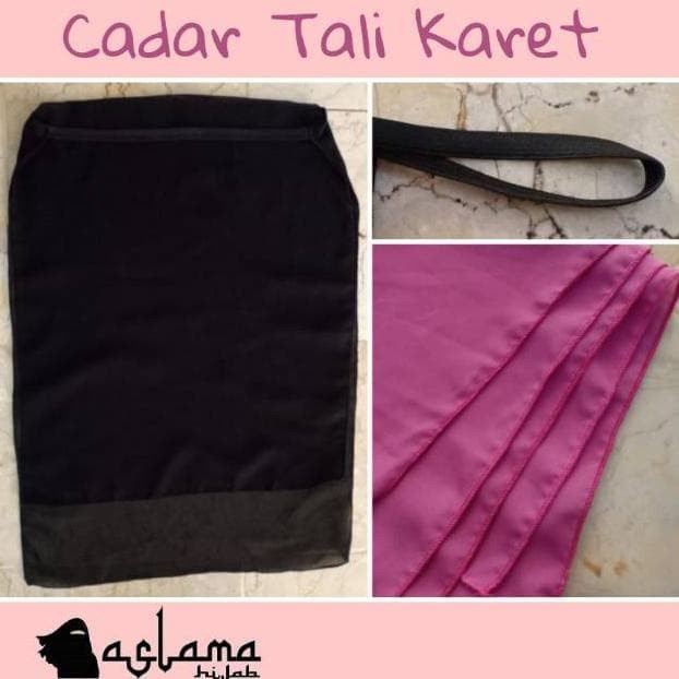 Bagus Terbaru Khimar Cadar Niqab Tali Karet Sifon Silk Arab Double 2 Layer Murah