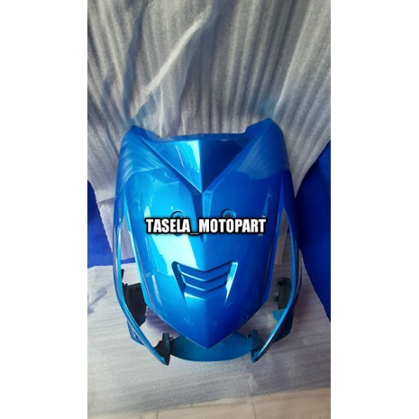 Tameng lampu depan beat karbu panel lampu depan beat karbu biru muda