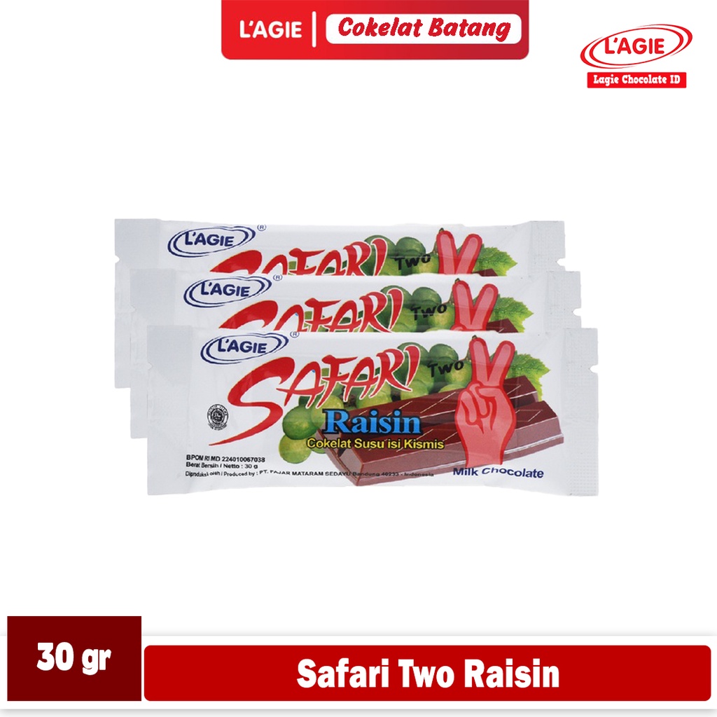 

LAGIE SAFARI TWO RAISIN 30GRAM 3 BATANG