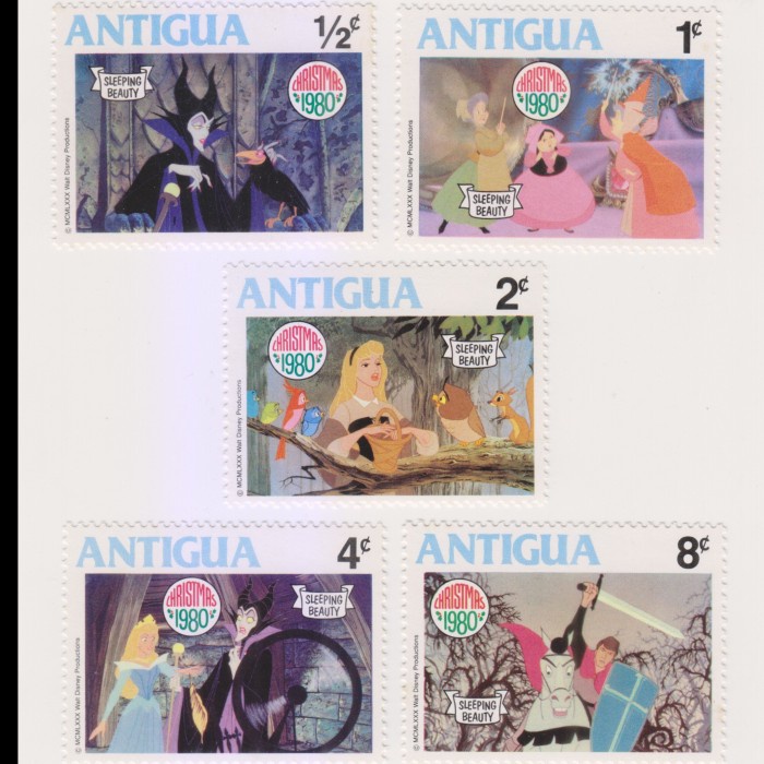 

Gilaa!!! ,Perangko Disney Antigua, Sleeping Beauty, 23 Dec 1980, Mint, 5 V Murah