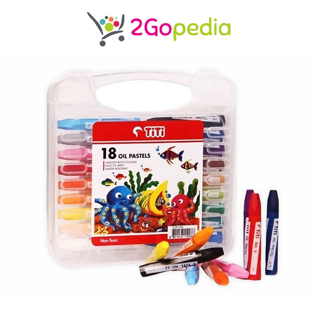 

Crayon / Oil Pastel 18 Warna Titi Grosir Murah Atk