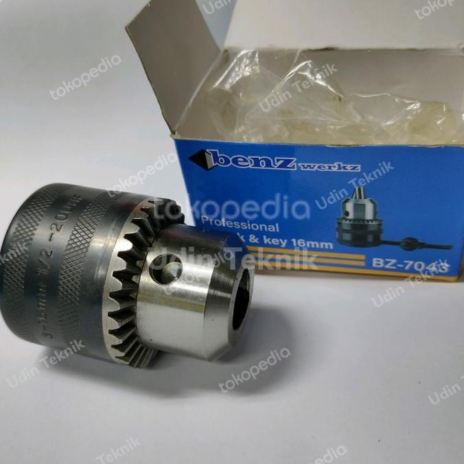 KEPALA BOR 16MM BENZ - KEPALA BOR DRILL CHUCK DRAT 1/2 16MM - BZ 7043