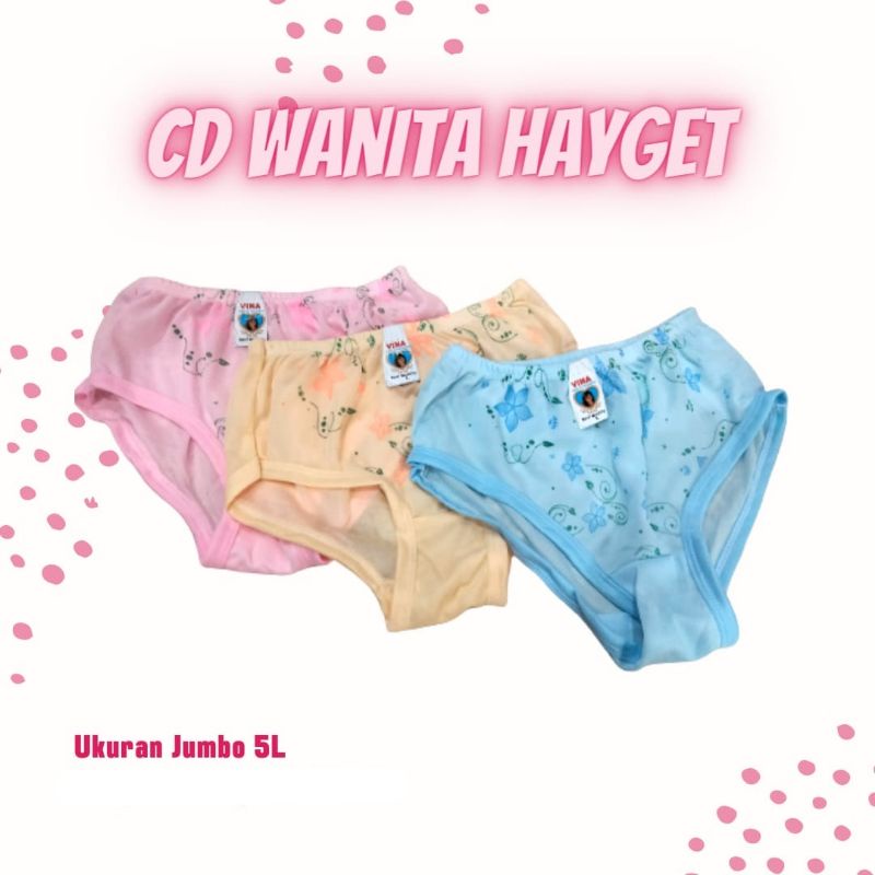 celana dalam wanita jumbo L-5L/cd haid menstruasi/cd hyget/cd vina