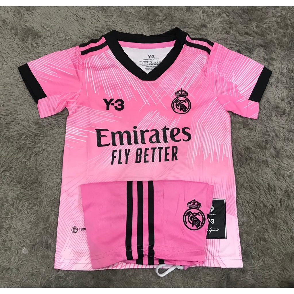 Jersey kids / anak madrid Y-3 pink GRADE ORI