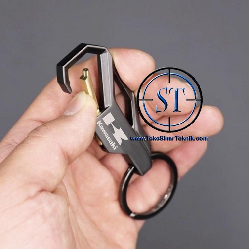 Keychain Motorcycle - Gantungan Kunci Motor Logo KAWASAKI Ninja 250 KLX 150 ZX10R ZX 250R Bahan Logam Paduan Kreatif Mengkilap