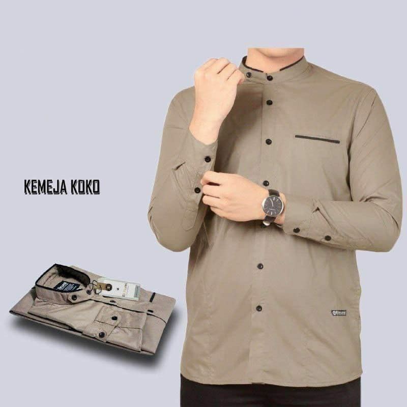 Kemeja Koko Pria Kakedo Trendy Casual Lengan Panjang Fashion Muslim Pria