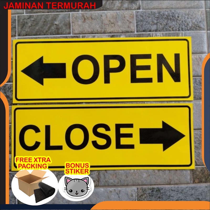 

Promo Stiker Open Kanan/Kiri 10x30cm - stiker Elegan