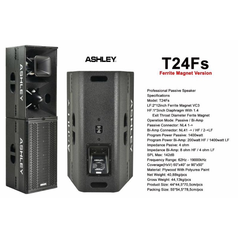 ashley pasive speaker t24fs