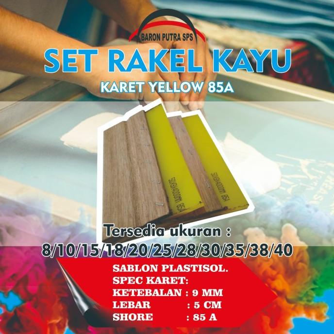 

,,,,,,,] RAKEL KAYU SET KARET YELLOW 20CM 85A (B)