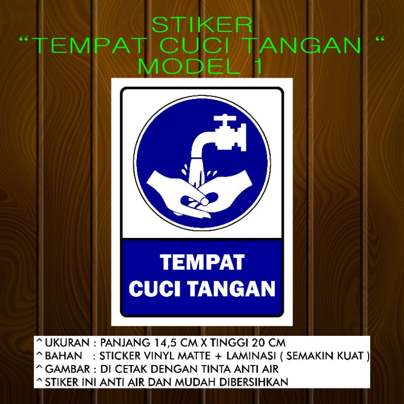 Jual Stiker Tempat Cuci Tangan Sticker Harap Cuci Tangan Sticker Tempat