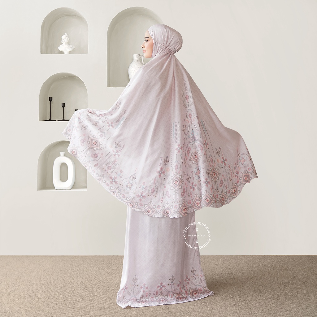 Mukena Travel Printing Miraya Folk Blush