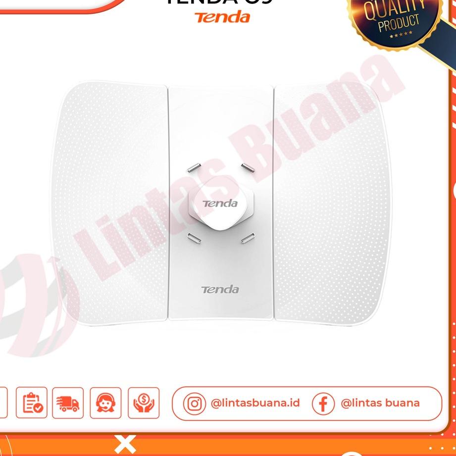 Kirim Langsung 00HDH Tenda O9 Tenda 09 5GHz 11ac 23dBi Gigabit Outdoor CPE 48 Paling Popular