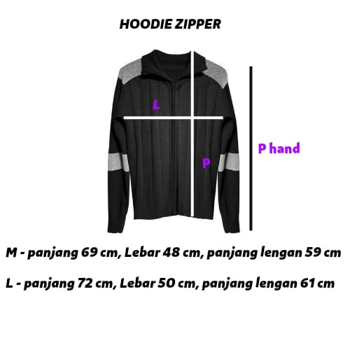 Sweater Turtleneck Rajut Pria Zipper Resleting 7 GT
