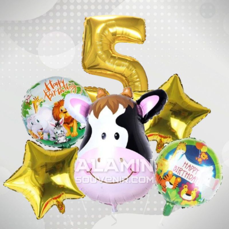 Dekorasi Set Hijau Balon Ulang Tahun Safari Hewan Hutan Dekorasi Pesta Ulang Tahun Anak