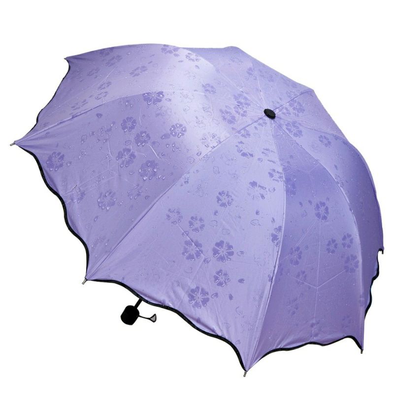 3D Payung Hujan Lipat Magic Umbrella / Dimensi Lapisan Hitam ANTI UV