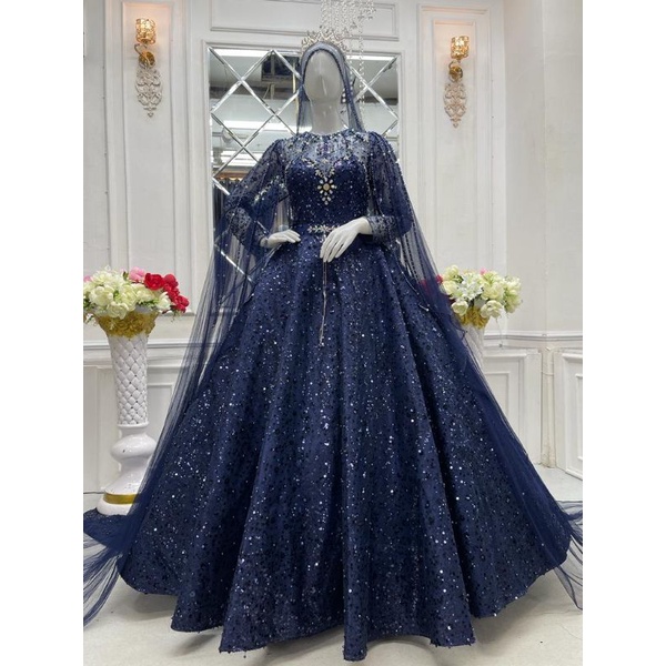 Gaun pengantin crinoline/Gaun pengantin/Gown pengantin mewah/Wedding dress