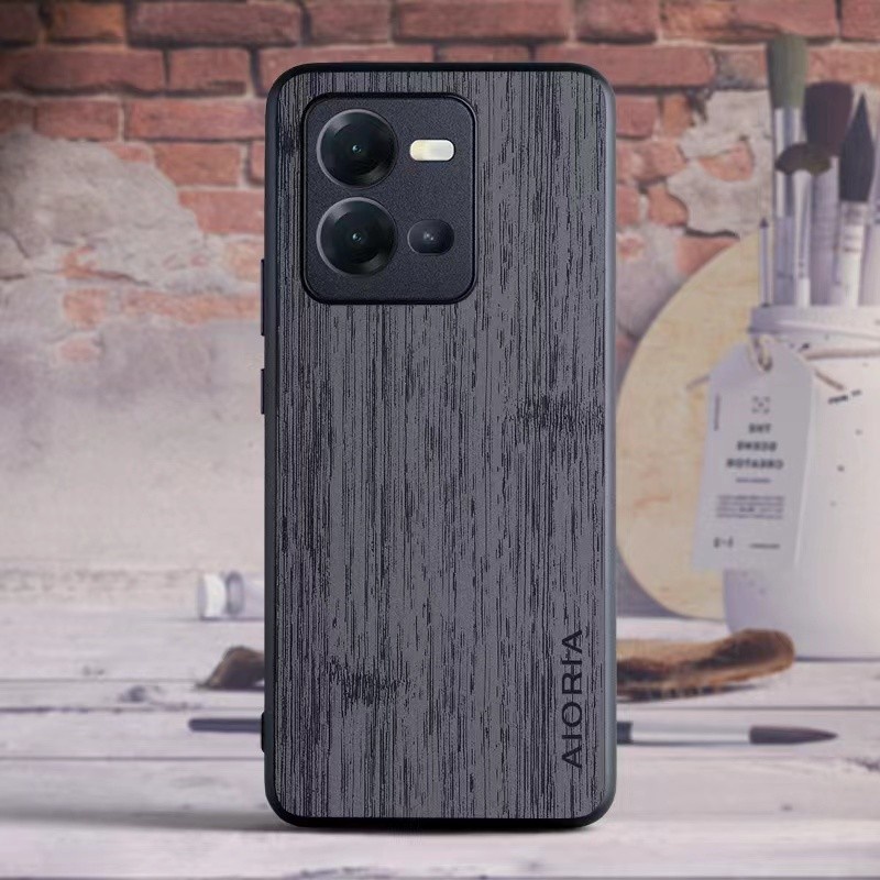 CASE VIVO V27E V27 5G V25 V25E V25 PRO 5G WOOD TEXTURED AIORIA ORIGINAL