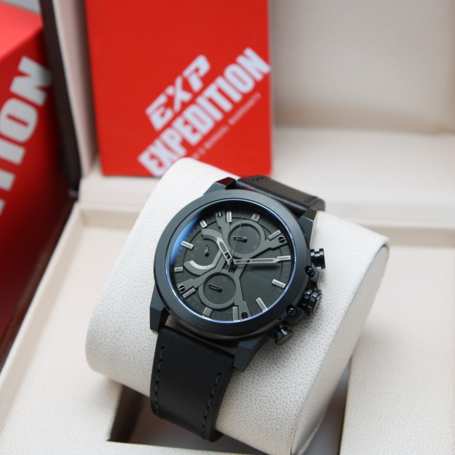 Jam Tangan Expedition E 6829 Pria / E6829 MC Black Grey Original
