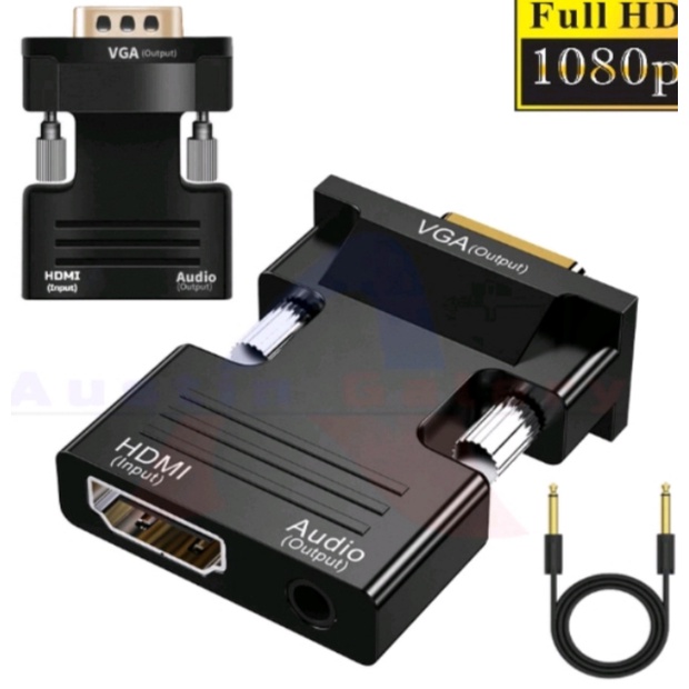 Adapter Converter HDMI Female to VGA Male 1080P Audio Port