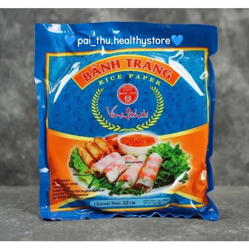 

Bich Chi Banh Trang Rice Paper -Vietnam Rice Paper- HALAL BPOM@22cm/ @400gr