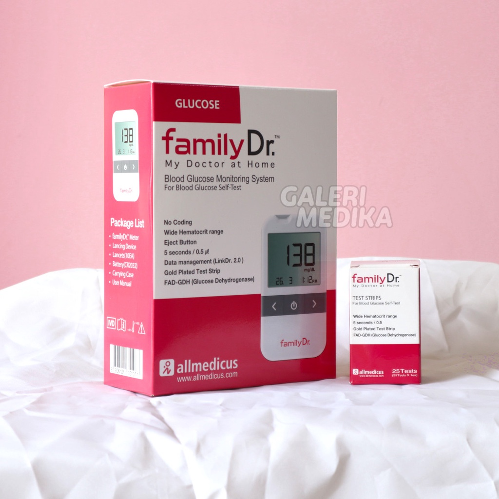 Family Dr - Alat Cek Gula Darah - FamilyDr Glukometer Ukur Kadar Gula Darah