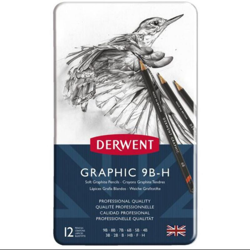 

Derwent Graphic Pencils 9B-H set 12