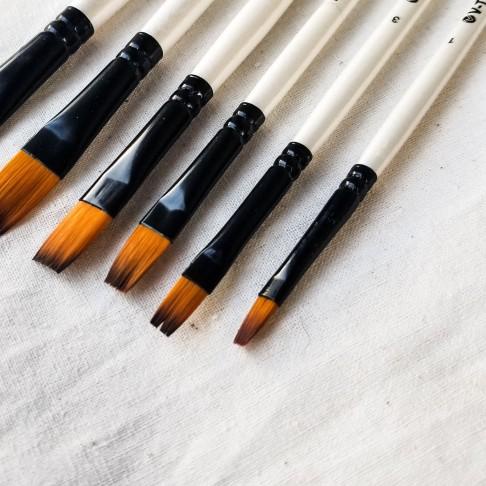 

Kuas Lukis V-TEC Flat set 6 pcs A0017H-6A / V-TEC Paint Brush