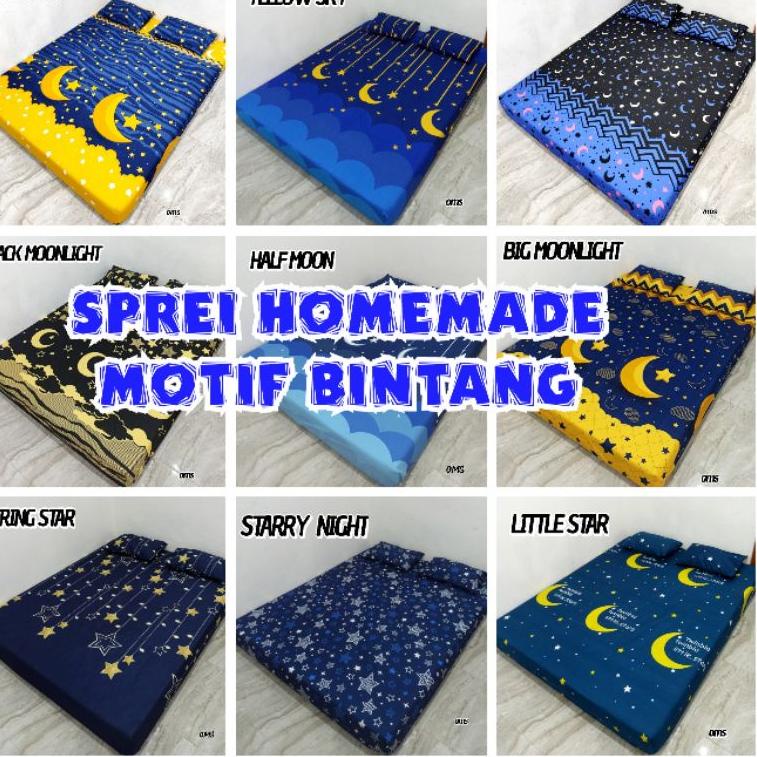 SPREI//|| SPREI KOTAK SEPRAI HOMEMADE SEPREI MOTIF POLOS EMBOS 90,120,160,180 (2sarban+2sargul) || S