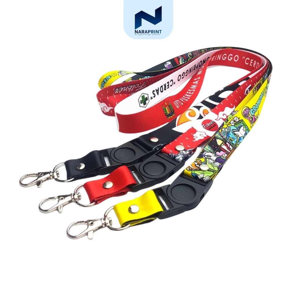 

NARA PRINT - Cetak Lanyard Custom Print 1 atau 2 Sisi | Tali / Gantungan ID Card Satuan