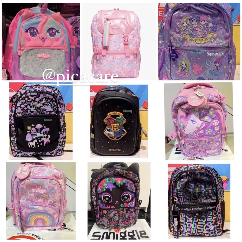Smiggle Backpack Bag Junior / Teeny Unicorn Gold / Frozen 2 Elsa Bright Tas Anak SD TK Asli Original