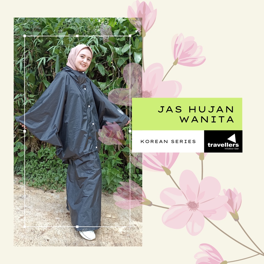 Jas Hujan Wanita Korean Series Travellers