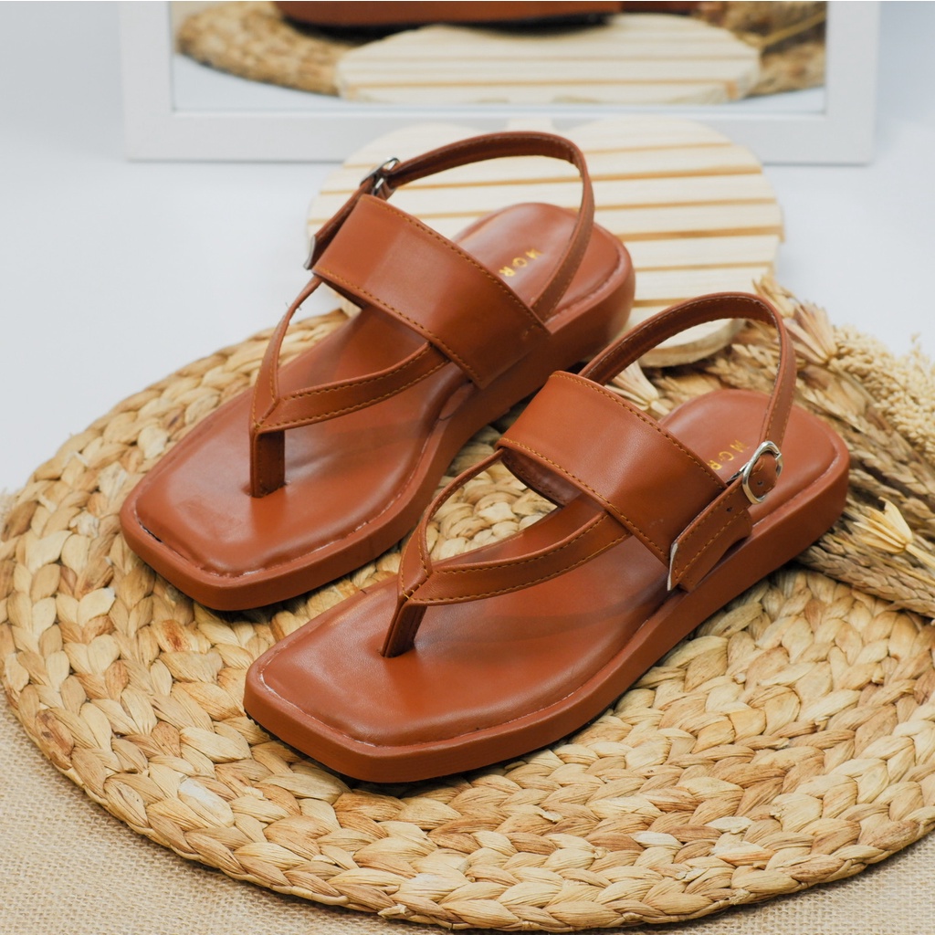 Sandal Wanita Slip Sendal Jepit wanita sendal casual sandal Jepit Tali Belakang kekinian MC-AB 40