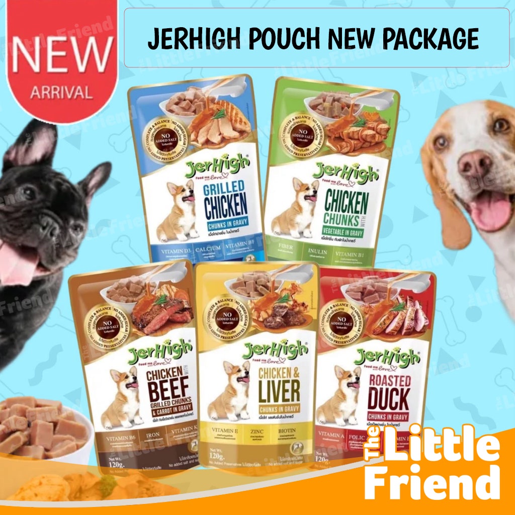 JERHIGH DOG POUCH 120 GRAM Makanan Basah Anjing Wet Dog Food Favorit