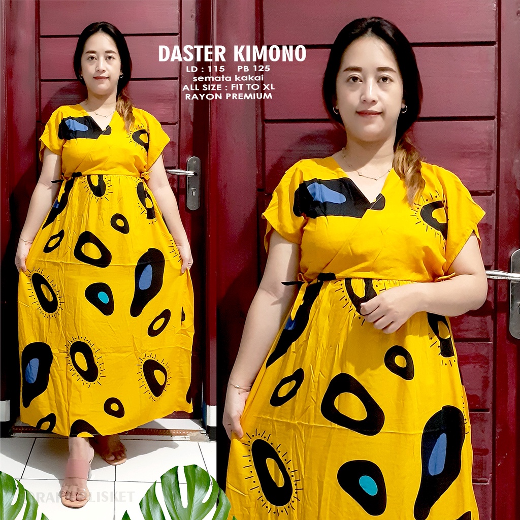 Daster Kimono Panjang, Daster Rayon, Daster Kimono Motif, Dress Kimono || Daster Kekinian