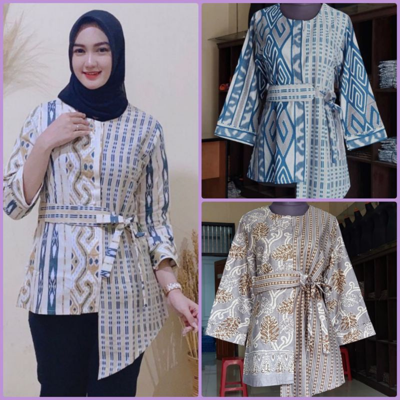 BAJU BATIK WANITA MODERN HANA GENES M.L.XL.XXL asli pekalongan