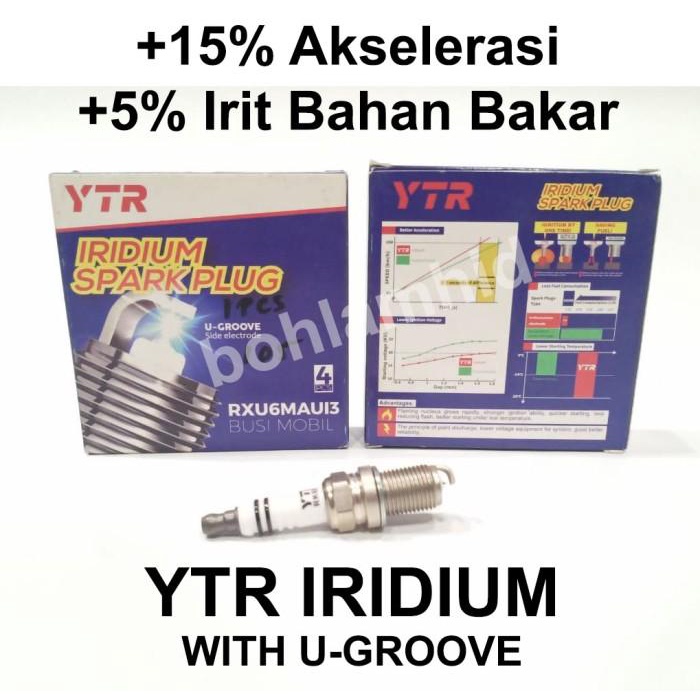 Car Spark Plug Busi Iridium Kijang Krista Kapsul Efi Ytr U-Groove Spark Plug Mobil