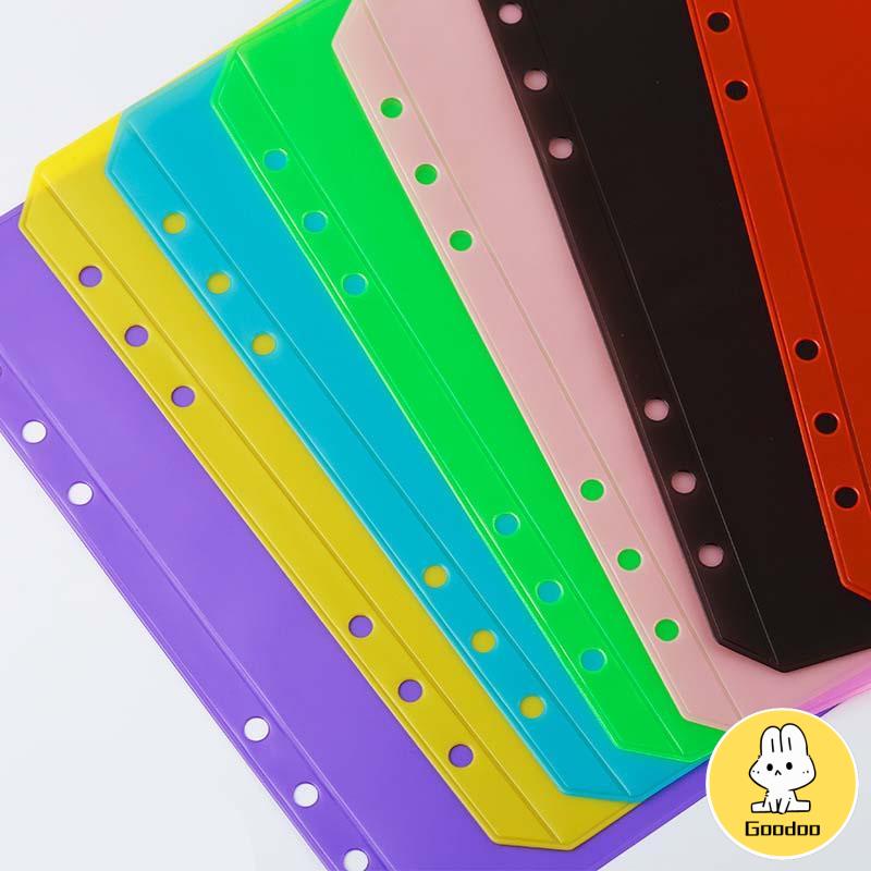 A6 Frosted PVC Ritsleting Tas Penyimpanan Traveller Notebook Organizer Buku Loose-leaf -Doo