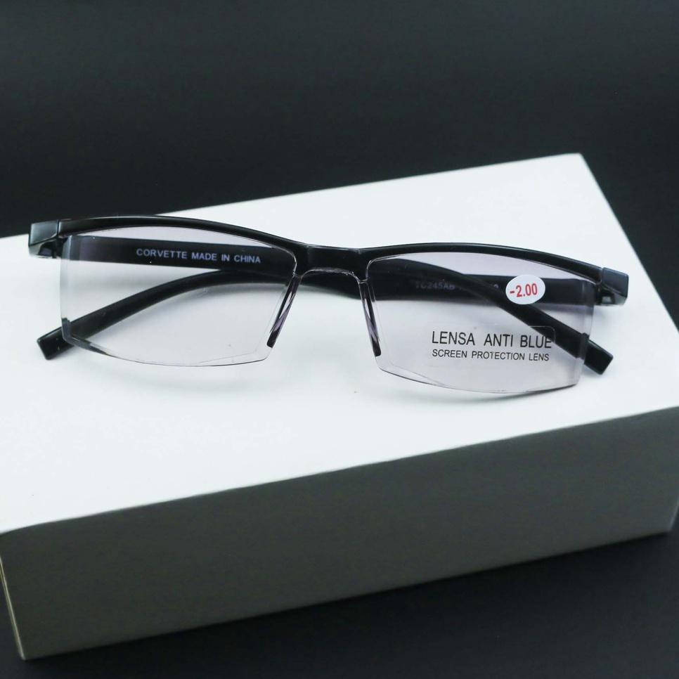 Y1L0 245/KACAMATA MINUS LENSA HITAM GRADIASI/KACAMATA MINUS FRAMELESS TANPA FRAME/KACAMATA MINUS RAB