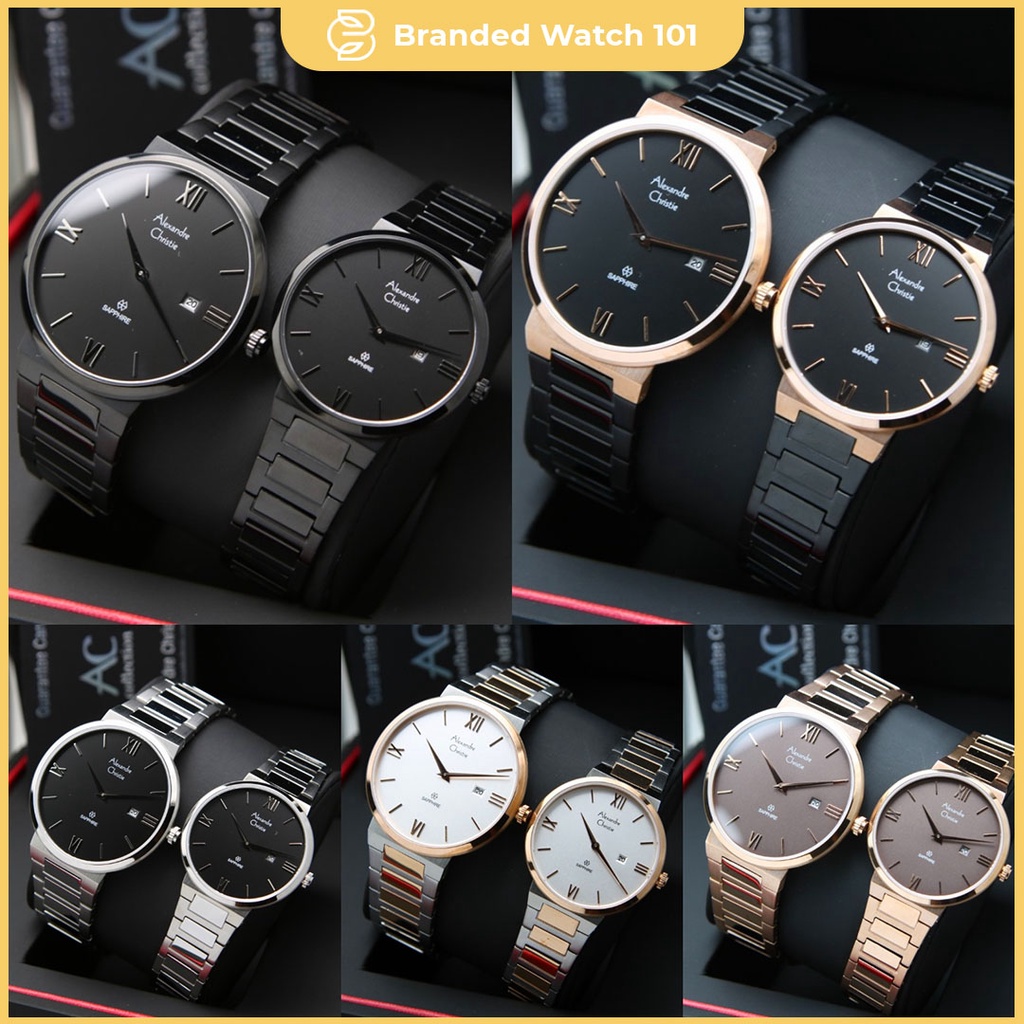 ORIGINAL Jam Tangan Pria &amp; Wanita Alexandre Christie AC 8564 / AC8564 / 8564 Garansi Resmi 1 Tahun, Stainless