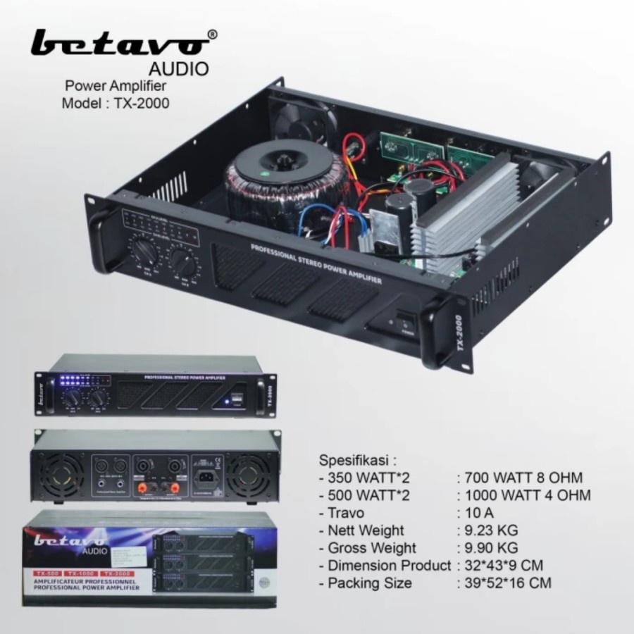 Power audio betavo tx2000 Original power amplifier tx 2000