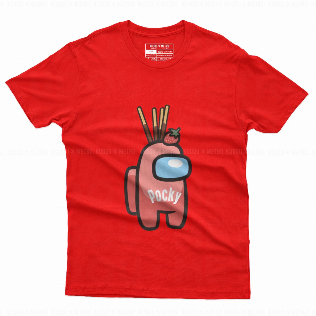 Kaos Among Us Pocky Crewmate Skin Red Premium Unisex