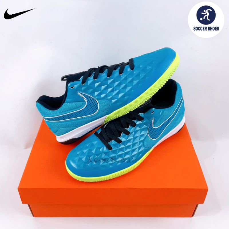 SEPATU FUTSAL NIKE TIEMPO LUNAR LEGEND VIII PRO IMPULSE AQUAMARINE IC