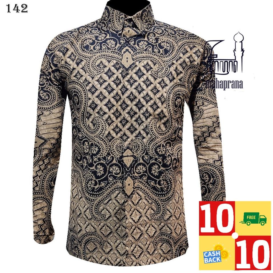 "SEN.18Oc22p" Kemeja Batik Pria Slimfit Premium MAHAPRANA  MHP-142